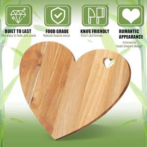 Planche à découper en bois naturel de haute qualité, robuste et durable, planche de boucher, planche de cuisine haut de gamme, écologique, personnalisable - Product Image 4