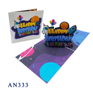 Best Price Spaceman Birthday Pop Up Card 3D Birthday Greeting Card Top Trending <b>Handmade</b> Modern <b>Paper</b> Crafts - Product Image 5