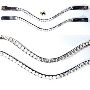 Base de cuero para cadena de copas vacías para cristales DIY, botón a presión de cambio rápido, suministros ecuestres para cabezadas - Product Image 1