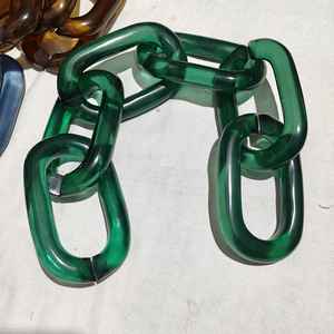 Eslabones de Cadena de Resina Transparentes de Color Verde de Gran Tamaño para Decoración de Paredes, Proyectos de Bricolaje, Separador de Ambientes y Accesorios para Cortinas - Product Image 1