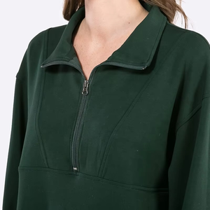 Conjuntos personalizados de 2 piezas para mujer: Sudadera con media cremallera y pantalones de chándal - Product Image 6
