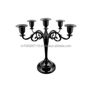 Candelabro de metal vintage grande para la decoración del altar de la ceremonia de la iglesia con detalles intrincados y diseño artístico hecho a mano - Product Image 2