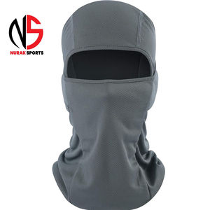 Pasamontañas de malla negra transpirable para motocicleta, máscara facial para entrenamiento de ciclismo, deportes al aire libre, color sólido, de secado rápido. - Product Image 4