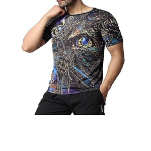 Camiseta Deportiva Sublimada para Hombre, 100% Algodón, de Secado Rápido, Transpirable, Corte Holgado, Personalizable al por Mayor - Product Image 3