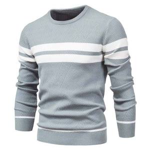 Wholesale 100% Cotton Knitted Men's Sweatshirts Men's Breathable <b>Thermal</b> Winter Crew Neck Pullover Long Sleeve Sweaters OEM - Product Image 6