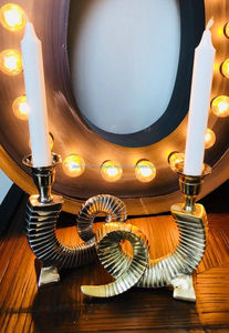 ขาตั้งเทียนรูปแตรควาย ขาตั้งเทียนอื่นๆ โคมไฟและขวดที่ผลิตในอินเดีย - Product Image 5