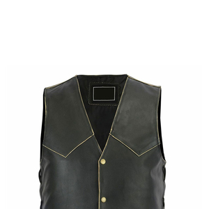 Men's Canvas Casual PU Leather Premium <b>Padded</b> Stylish Winter Sleeveless Reversible <b>Heated</b> Breathable Suits Vest - Product Image 2