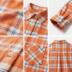 Chemise en flanelle à carreaux pour femme, manches longues, col boutonné, coupe décontractée, idéale pour l'hiver et comme haut de nuit - Product Image 6