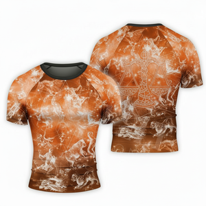 เสื้อรัดรูปซับเหงื่อแบบใหม่ล่าสุด พิมพ์ลายได้ตามต้องการ แขนสั้น สำหรับกีฬา MMA เล่นเซิร์ฟ - Product Image 5