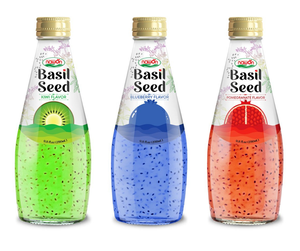 น้ำเมล็ดโหระพาบรรจุขวดแก้ว 290 มล./9.8 ออนซ์ 16 รสชาติ ผลิตจากโรงงาน มีตัวอย่างฟรี รับผลิตแบบ OEM ODM - Product Image 2