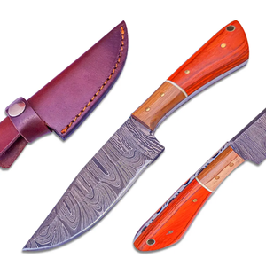 Customizable Stainless Steel Hunting <b>Knife</b> with Comfortable Handmade Curved Skinner <b>Knife</b> with <b>Bone</b> <b>Handle</b> & Leather Sheath - Product Image 1