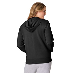 Sudaderas con capucha de forro polar 100% algodón para invierno, con hombros caídos, oversize, con cremallera completa, para niñas, con estampado frontal personalizado, para mujer - Product Image 2