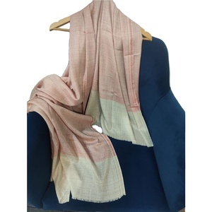 Luxury Natural Border <b>Wool</b> Silk Stoles for Women 70x200 cm Elegant Soft Lightweight Designer Shawls Handmade by Skilled - Product Image 1