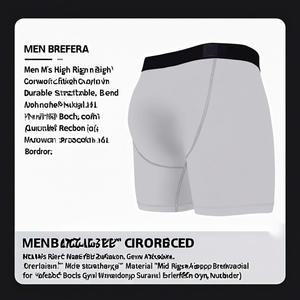 Calzoncillos bóxer de cintura alta para hombre, de mezcla de algodón ligera, material elástico duradero, transpirables, ideales para entrenamientos en el gimnasio y actividades al aire libre. - Product Image 3