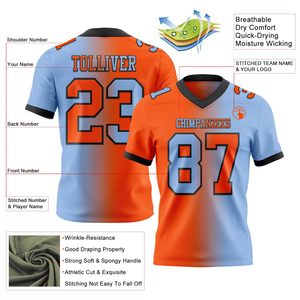 American Football Jersey Polyester Mesh All Over Print OEM Custom Logo Supplier Durable Breathable Sportswear Apparel - Product Image 2