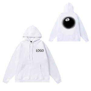 Sudadera con Capucha Unisex Blanca, Felpa, con Logotipo Estampado en la Parte Delantera, Estilo Casual, Transpirable, para Invierno - Product Image 1