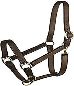 Cabestro de Cuero Genuino de Primera Calidad para Caballo, Ajustable, con Hebillas de Latón en Tono Plateado, Herrajes Resistentes para Establos - Product Image 3