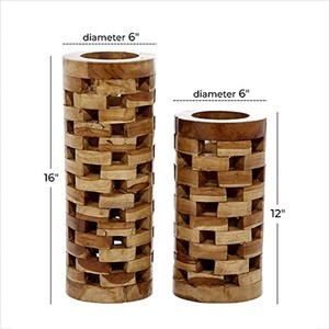 Vases et pots à fleurs en bois de teck, fabrication sur mesure, vente en gros |   Aqdus Saleem Inde - Product Image 4