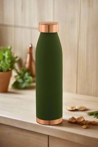 Copper <b>Water</b> <b>Bottle</b> Olive Green Classic Eco-friendly Design Portable Travel Drinkware with Lid Customized - Product Image 2