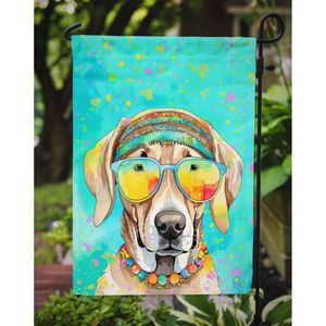 Weimaraner ฮิปปี้ด๊อว์คธงประดับสวนหลากสีสำหรับตกแต่งลานกว้างสำหรับชานบ้านงานศิลปะสำหรับเตียงดอกไม้ - Product Image 3