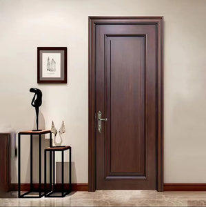 Portes latérales minimalistes en bois massif chêne et teck, finition intérieure/extérieure, pour villa, isolation acoustique premium - Product Image 3