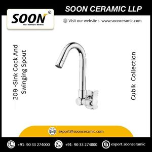 Basin Faucet 209 Sink Cock And <b>Swinging</b> Spout Stainless Steel Polished Sustainable Modern Design Wall-Mounted <b>Single</b> Handle - Product Image 6