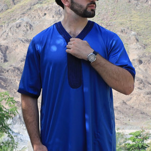 Haya Custom Islamic <b>Thobe</b>-OEM Manufacturer High Quality Polyester Fabric Spring Anti-Shrink Anti-Static Stand Collar Long - Product Image 1
