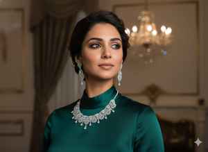 Collier en laiton plaqué argent avec finition anti-ternissement, bijoux tendance pour femmes, à porter au quotidien et pour les soirées - Product Image 2