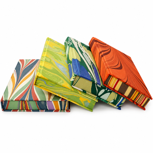 Carnets artisanaux en papier marbré, vente en gros, journaux vintage faits à la main, pages vierges, papeterie écologique et durable - Product Image 1