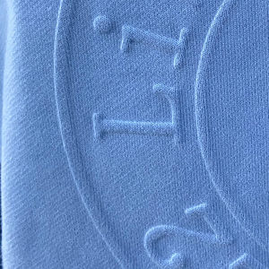 Sweat-shirt à capuche unisexe personnalisé en molleton écologique vintage avec strass et impression 3D en relief 100 % coton, pull décontracté pour l'hiver - Product Image 4