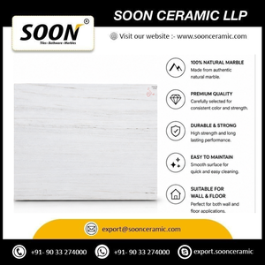 SOON CERAMIC Marbre Calcite Poli INDIAN LASA-2 Écologique Imperméable Grande Dalle Design Contemporain Revêtement Mural et de Sol - Product Image 5