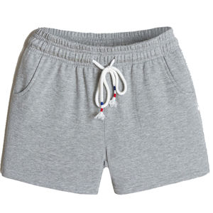 Women's Mid Waist 100% Cotton Custom Logo Shorts Summer Breathable Anti-Wrinkle Quick Dry Fitness Running Wear <b>Drawstring</b> - Product Image 5