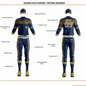 <b>Baseball</b> Uniform Youth Team Jersey <b>Set</b> Breathable Lightweight Quick Dry Player Name Number Sports Wear Comfortable Uniforms - Product Image 2