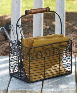 Cesta para Servilletas de Hierro Hecha a Mano para Accesorios de Comedor Artesanales con Bordes Lisos y Metal Duradero - Product Image 5