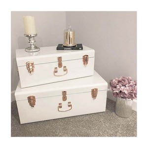 Marvelous Design Stylish Iron Storage Chest Customized Vintage Trunk <b>Box</b> For Living Room And Bedroom Decor - Product Image 5