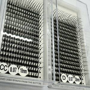 Extensiones de Pestañas de Volumen Premium de Alta Calidad, Pestañas Spike, 12/16 Líneas, Negro Mate, Suaves, Pelo Sintético Coreano PBT, 20 mm - Product Image 4
