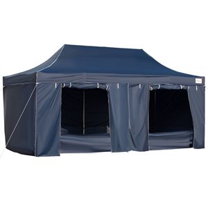 Upgraded Blue 10x20 Pop up Tent with <b>Roller</b> <b>Bag</b> 7 Removable Sidewalls Privacy Features - Product Image 1