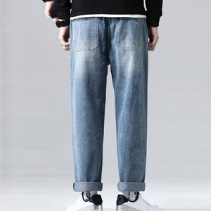 Jeans en denim classiques vintage pour hommes, toutes saisons, streetwear d'hiver, respirants, confortables, coupe droite, en coton, décontractés au quotidien - Product Image 4
