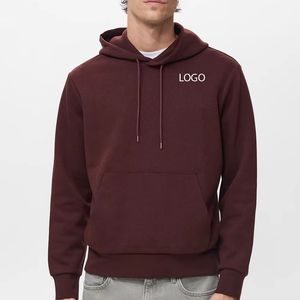 Sudadera con Capucha Color Granate Premium para Hombre, Suave, Gruesa, 100% Algodón, Estilo Casual Urbano, Ecológica, Impermeable, Cálida para Invierno - Product Image 1
