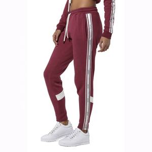 Pantalon de survêtement en molleton de coton pour femmes, pantalon de survêtement en polaire de coton/polyester pour le printemps pour le fitness, la course à pied et les sports d'hiver - Product Image 3