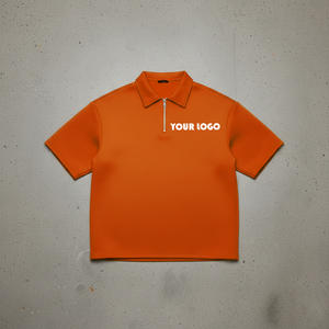 Camisas de Golf para Hombre con Cierre de Cremallera de un Cuarto, Corte Regular, Manga Corta, Alta Calidad, Cuello Personalizable - Product Image 3