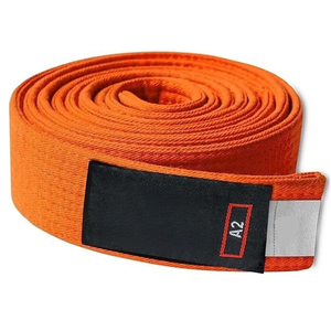 Cinturón de Karate Naranja 100% Algodón, Duradero, Unisex, para Adultos, para Artes Marciales, Teñido Liso - Product Image 6