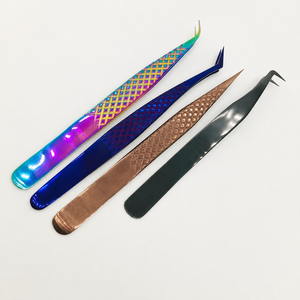Pinces à cils en acier inoxydable de qualité supérieure personnalisées avec pointe inclinée, durables et écologiques, outils professionnels pour sourcils - Product Image 4