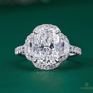 Exquisite 4.274 Carat <b>Cushion</b> Cut Diamond Ring Featuring Cadillac and <b>Round</b> Accent Stones E Color VVS2 VVS VS Clarity Fine Jewel - Product Image 1