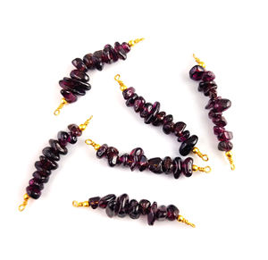 Connecteurs de perles de grenat naturel - Product Image 1