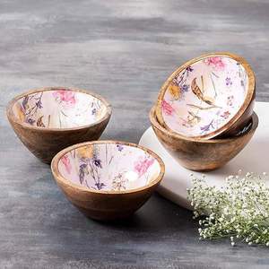 Bol en bois au design moderne, écologique et durable, pour salade de fruits et en-cas, vaisselle unique pour la décoration de la maison - Product Image 1