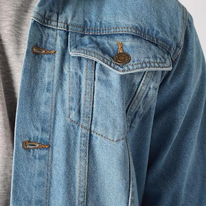 Veste en jean vintage pour homme de qualité supérieure, imperméable et respirante en polyester/coton, haute qualité, tendance, pour l'automne et l'hiver - Product Image 3
