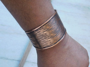 Unisex Pure Copper Energy <b>Healing</b> Bangle Handmade Premium Quality <b>Bracelet</b> for Wellness and Daily Wear Wholesale - Product Image 4