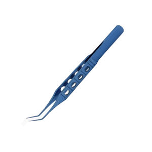 Pinzas Anguladas de 4.5mm para Microcirugía Vascular, Recubiertas de Titanio Azul, 11.5cm - Product Image 3
