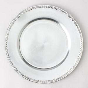 Assiette de présentation argentée de 12 pouces pour restaurant, en métal, réutilisable, résistante au lave-vaisselle, très vendue - Product Image 5